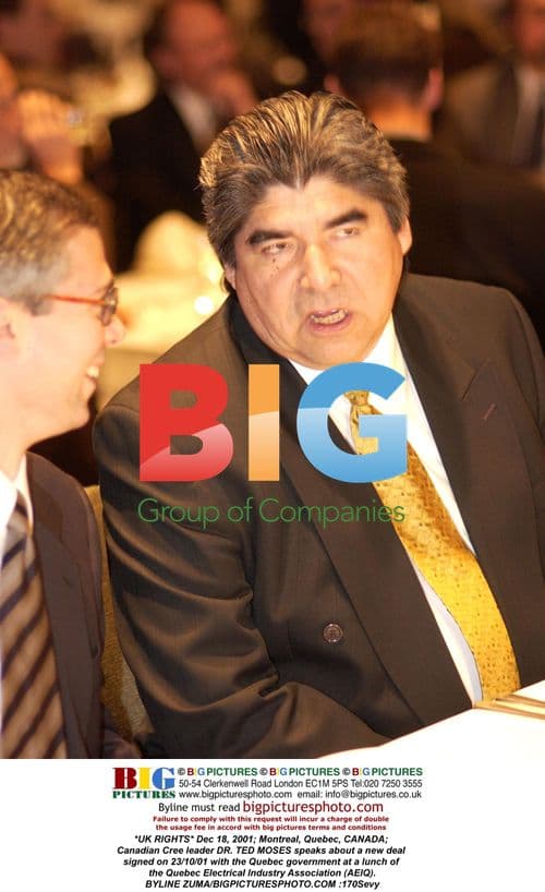 Canadian Cree leader Dr. Ted Moses speaks in Montreal