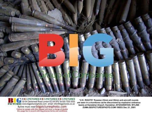 Russian anti-aircraft rounds at Kandahar Airport