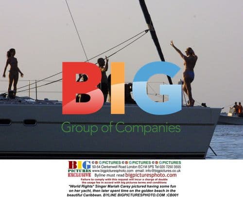 Mariah Carey on Yacht and Beach