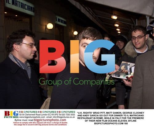 Brad Pitt, Matt Damon, George Clooney and Andy Garcia Dine in Rome