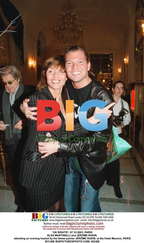 Elsa Martinelli and JRïME RUDIN at Paris event