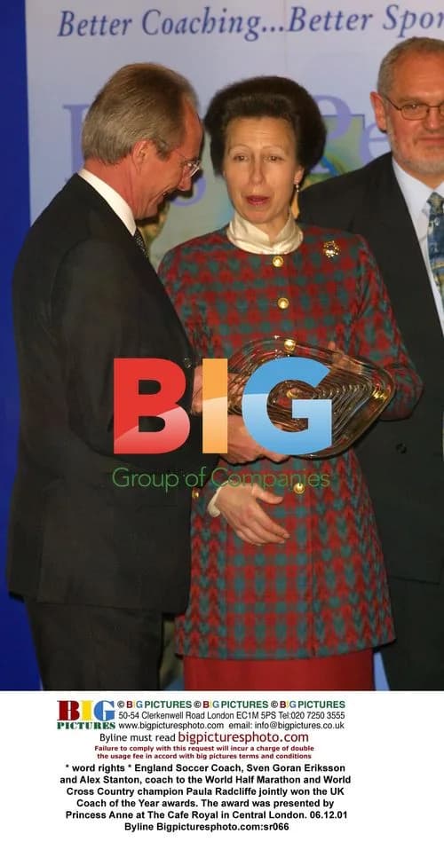 England Soccer Coach Eriksson and Radcliffe's Coach Stanton Win UK Coach of the Year