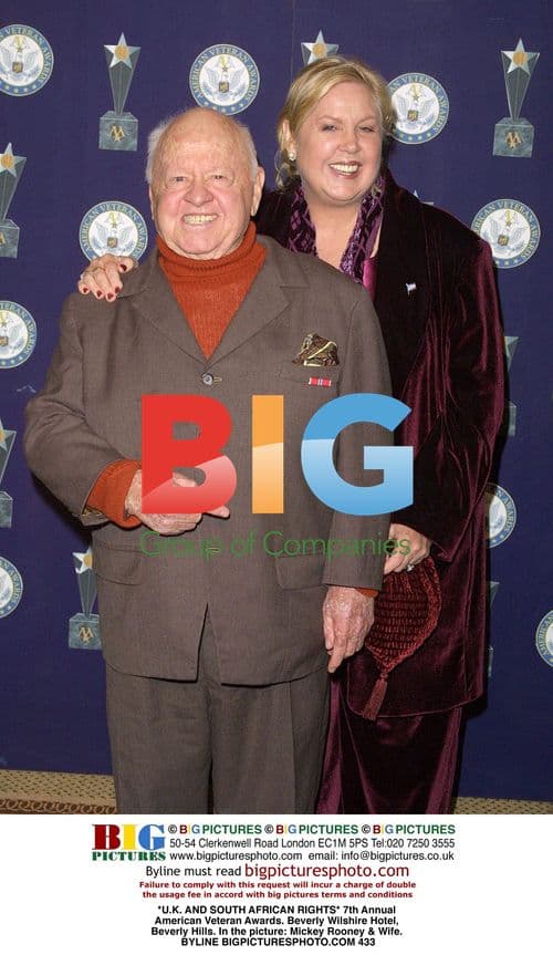 Mickey Rooney & Wife at American Veteran Awards
