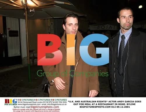 Andy Garcia out for a meal in Rome