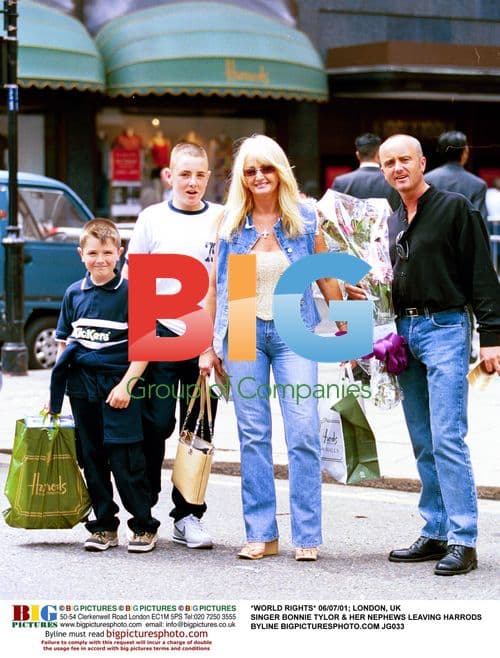 Bonnie Tylor and Nephews Leave Harrods