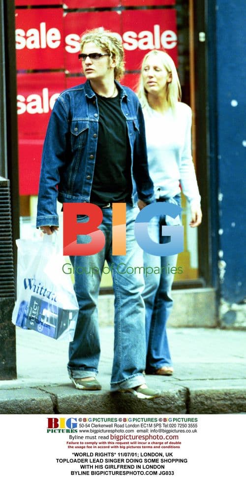 Toploader Lead Singer Shopping in London