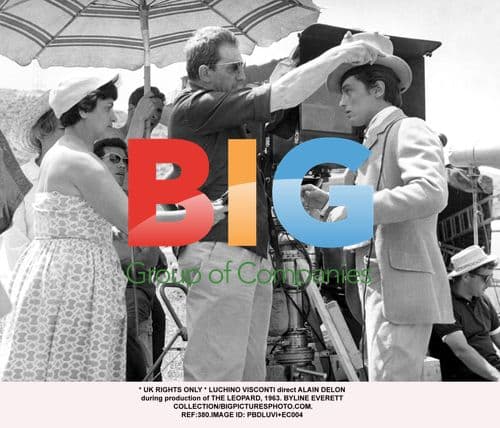 LUCHINO VISCONTI directing ALAIN DELON on THE LEOPARD