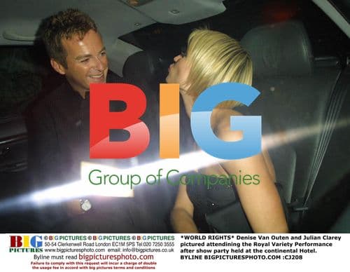 Denise Van Outen and Julian Clarey at Royal Variety Party