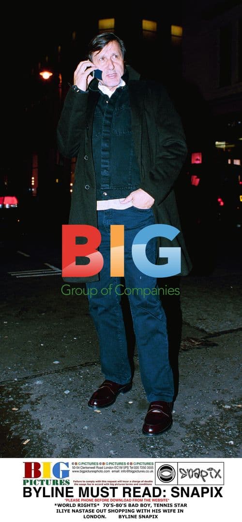 Iliye Nastase out shopping with wife in London