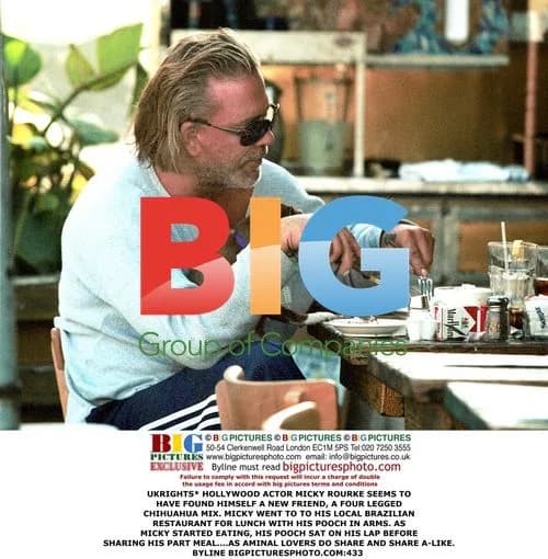 Mickey Rourke Lunches With Pooch