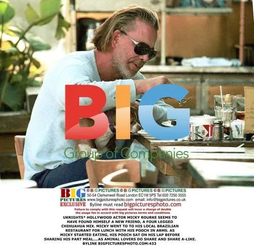 Mickey Rourke Lunches with Chihuahua
