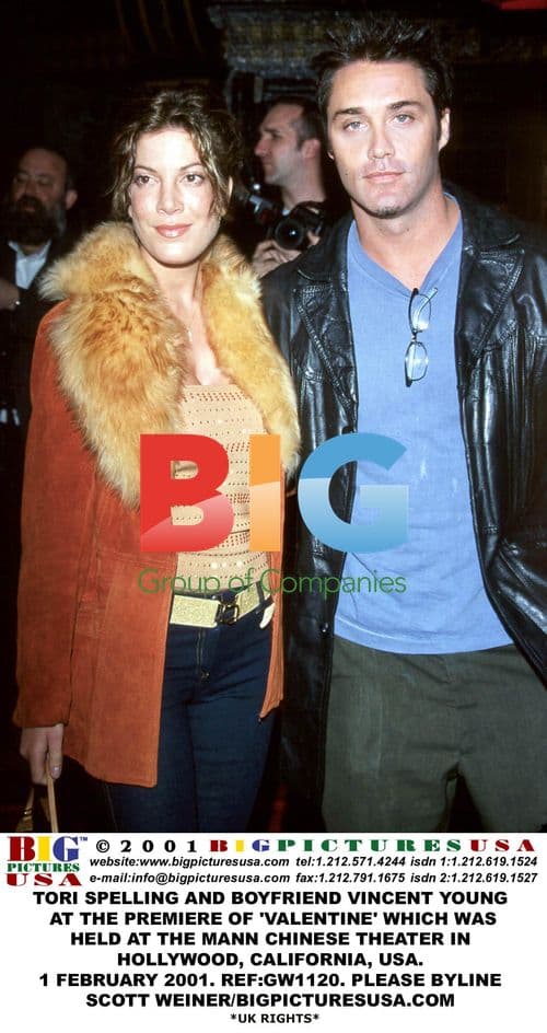Tori Spelling and Vincent Young