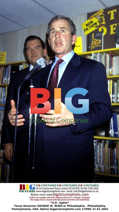 Texas Governor GEORGE W. BUSH in Philadelphia