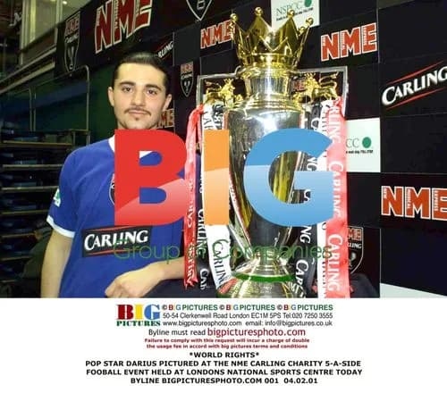 Pop star Darius at NME Carling charity football