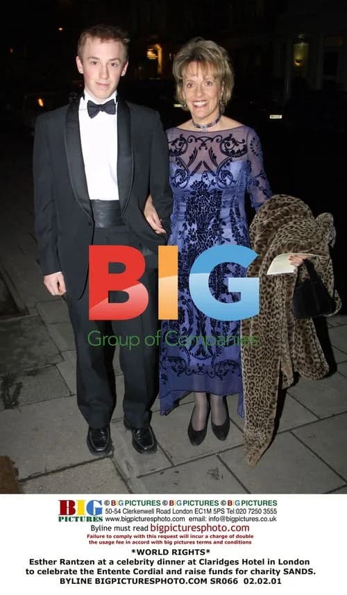 Esther Rantzen at celebrity dinner at Claridges