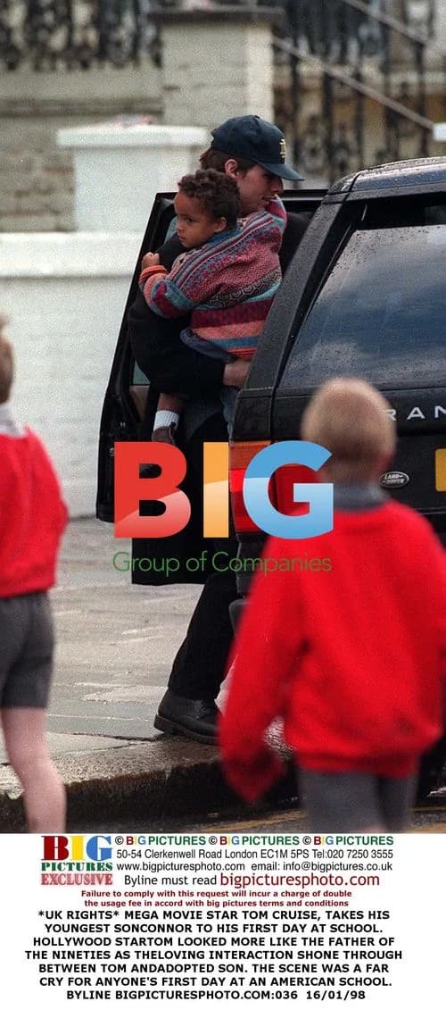 Tom Cruise takes son to school