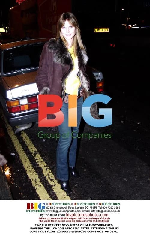 Heidi Klum Leaving London Astoria After U2 Concert