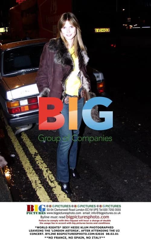 Heidi Klum Leaves London Astoria After U2 Concert