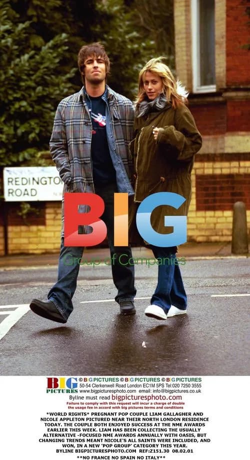 Pregnant pop couple Liam Gallagher and Nicole Appleton