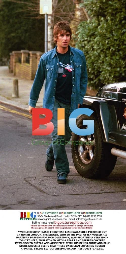 Liam Gallagher's Rock-Inspired Outfit in North London