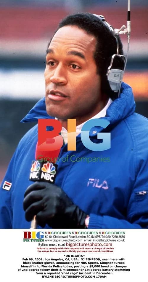 OJ Simpson Announces for NBC, Posts Bond