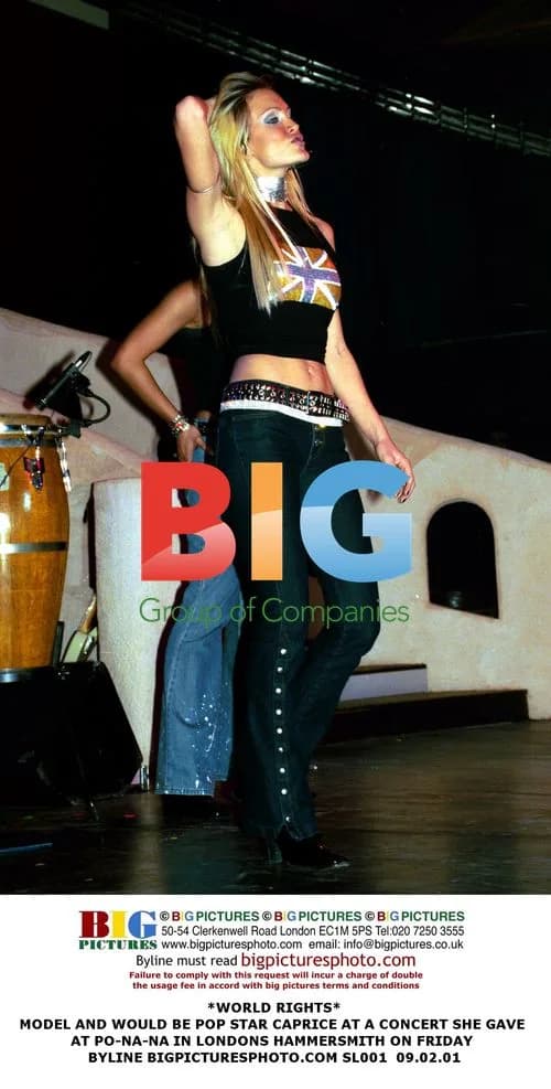 Caprice Performs at Po-Na-Na Concert in London