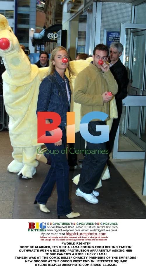 Tamzin Outhwaite with Llama at Charity Premiere