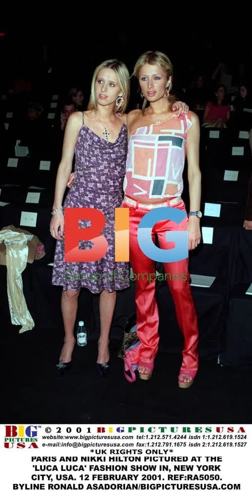 Paris and Nikki Hilton at Luca Luca Fashion Show