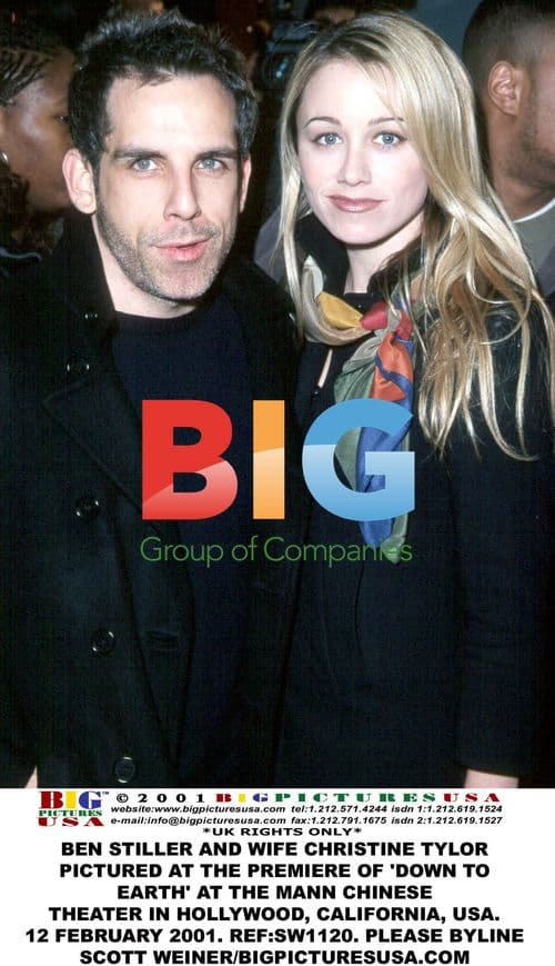 Ben Stiller and Christine Taylor at 'Down to Earth' Premiere