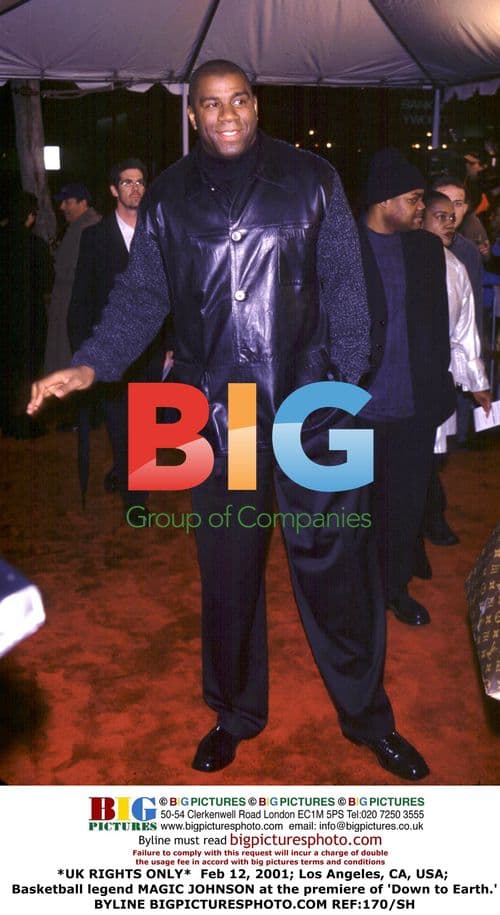 Magic Johnson at 'Down to Earth' premiere