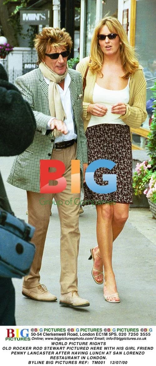 Rod Stewart and Penny Lancaster Spotted in London