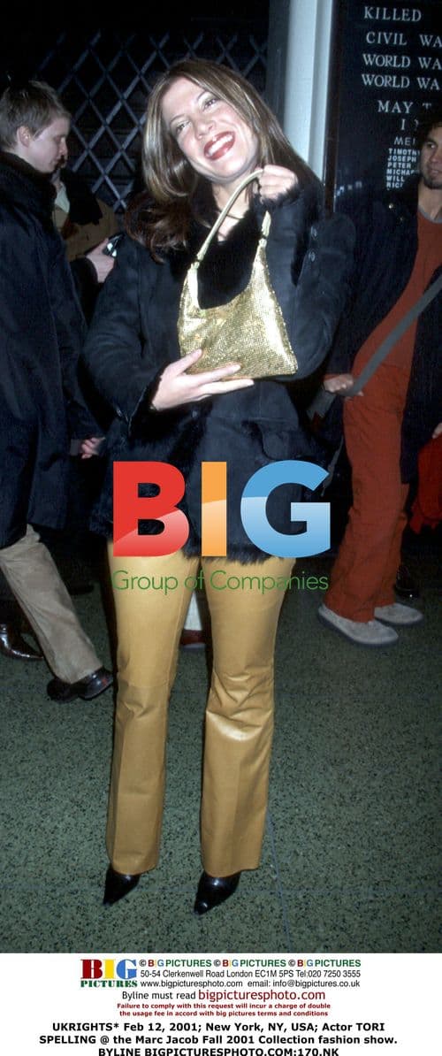 Tori Spelling at Marc Jacobs Fashion Show