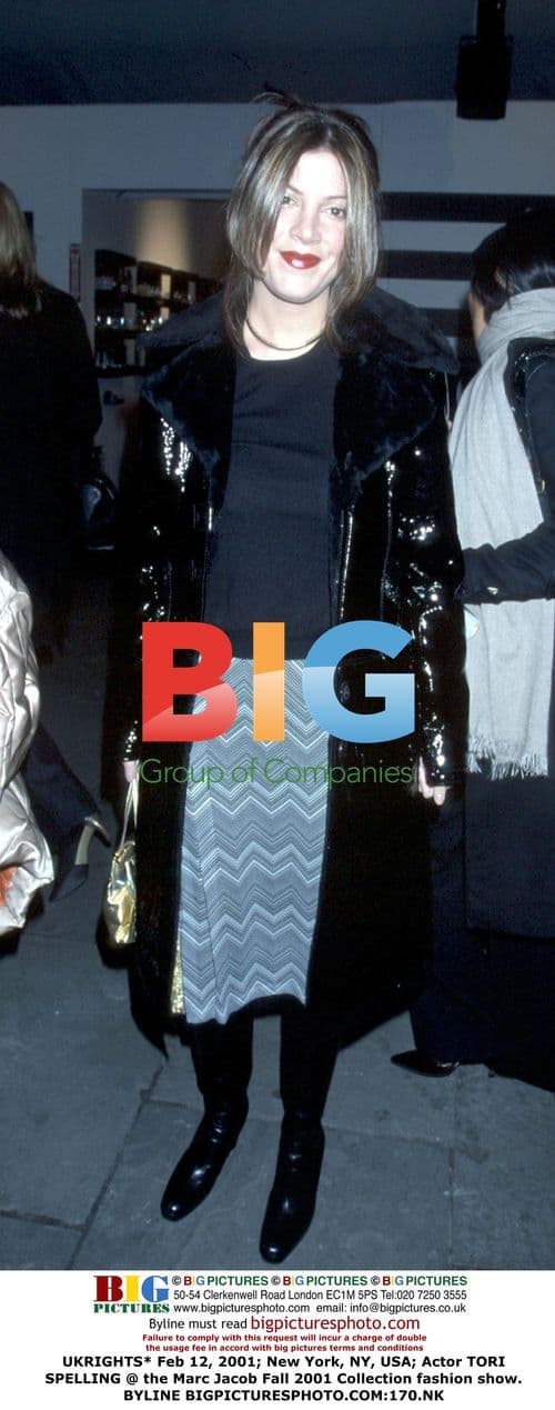 Tori Spelling at Marc Jacobs Fashion Show