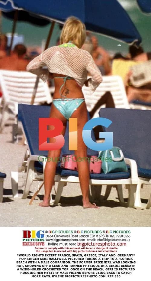 Geri Halliwell's Beach Trip with Mystery Man