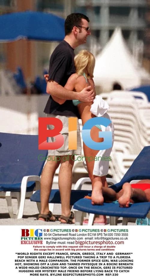 Geri Halliwell Spotted on Florida Beach with Mystery Man