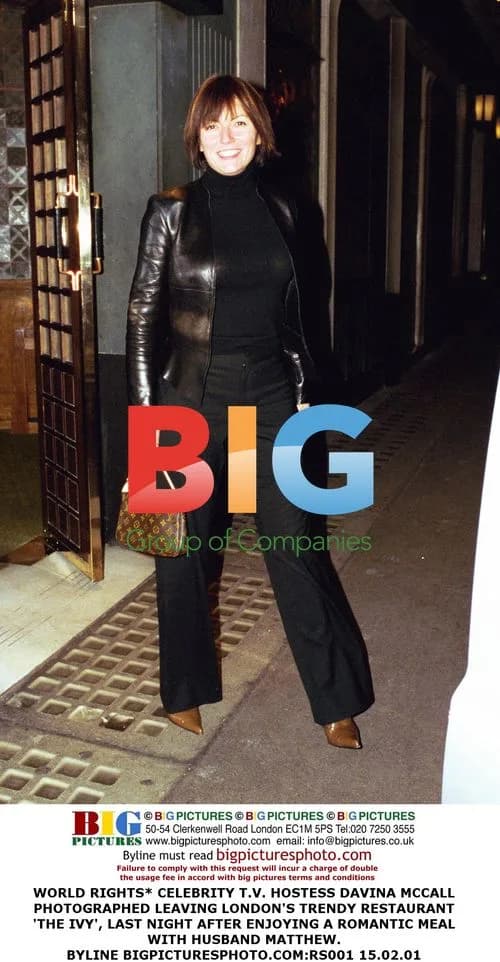 Davina McCall Leaves The Ivy with Husband