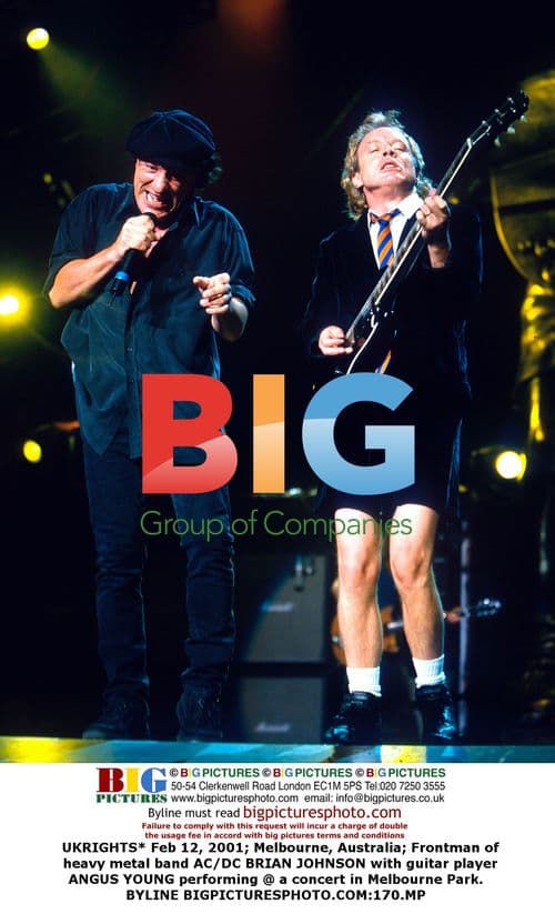 AC/DC's Brian Johnson and Angus Young perform in Melbourne