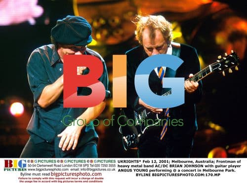 AC/DC Frontman Brian Johnson and Guitarist Angus Young Perform