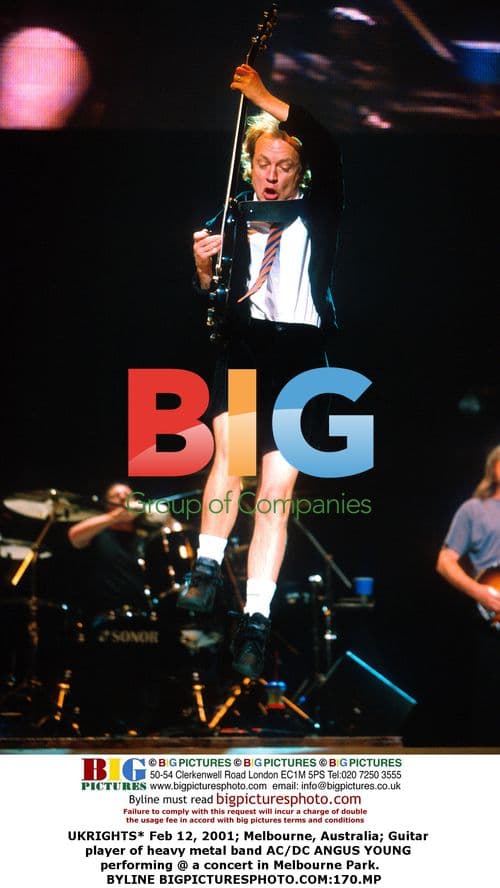 Angus Young of AC/DC performs in Melbourne