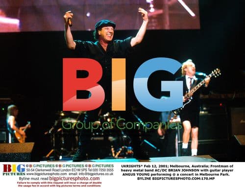 AC/DC's Brian Johnson and Angus Young perform in Melbourne