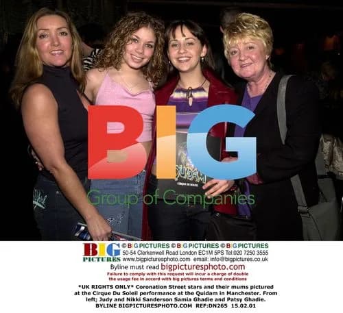 Coronation Street stars and mums at Cirque Du Soleil