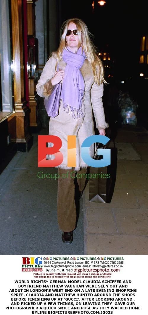 Claudia Schiffer and Matthew Vaughan Shopping in London