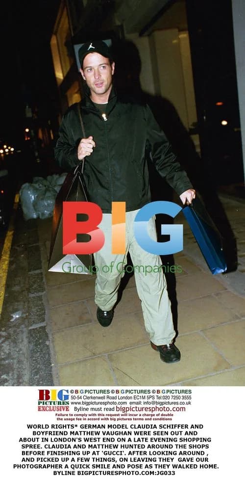 Claudia Schiffer and Matthew Vaughan Shopping in London