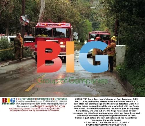 Drew Barrymore's Home on Fire