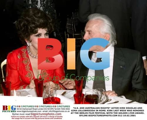 Kirk Douglas and Gina Lollobrigida in Rome