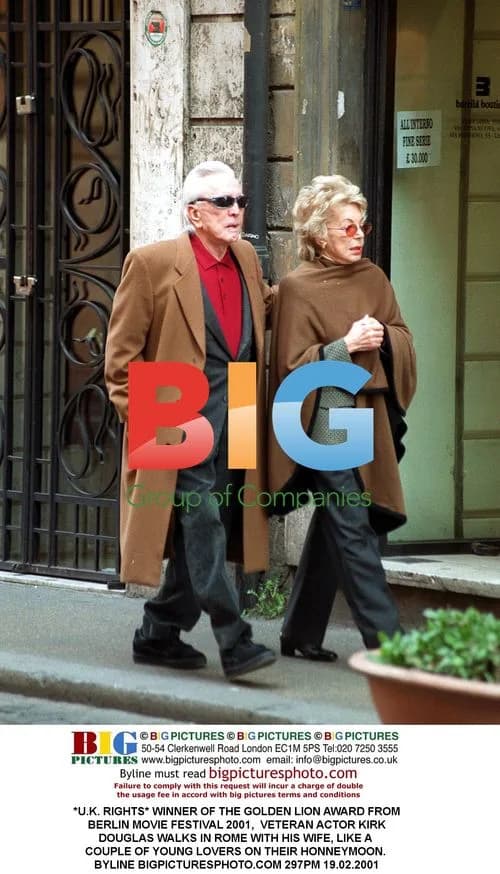 Kirk Douglas and Wife in Rome
