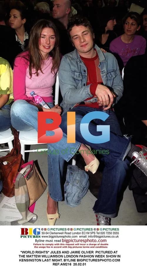 Jules and Jamie Oliver at London Fashion Week