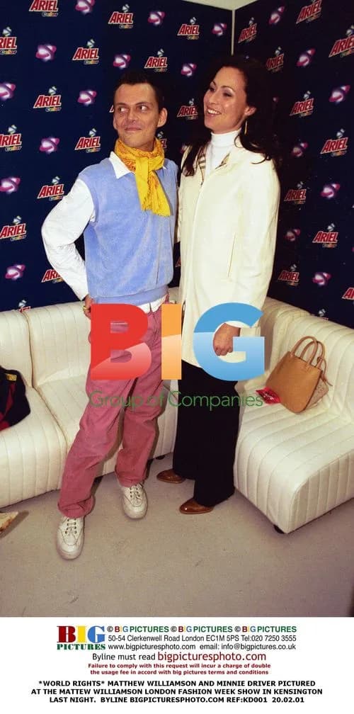Matthew Williamson and Minnie Driver at LFW Show