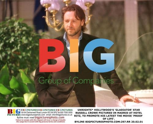 Russell Crowe Promoting 'Proof of Life' in Madrid