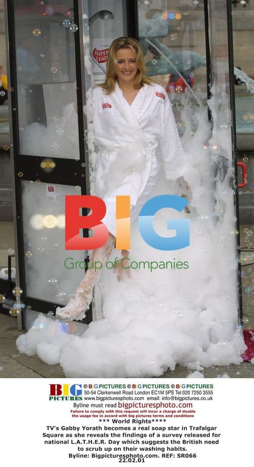 Gabby Yorath becomes soap star in Trafalgar Square